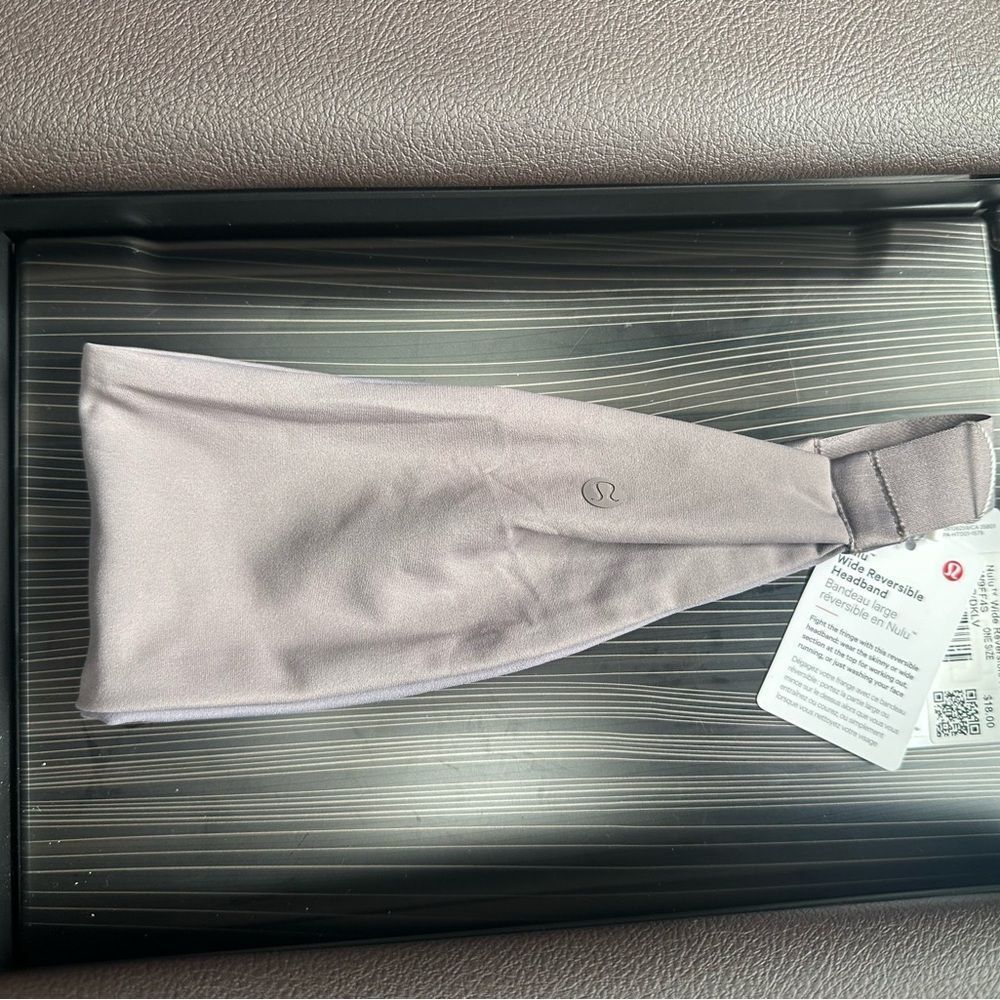 Lululemon Nulu Wide Reversible Headband Dark Lavender Lunar Rock